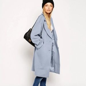 ASOS Cocoon Coat-Light blue